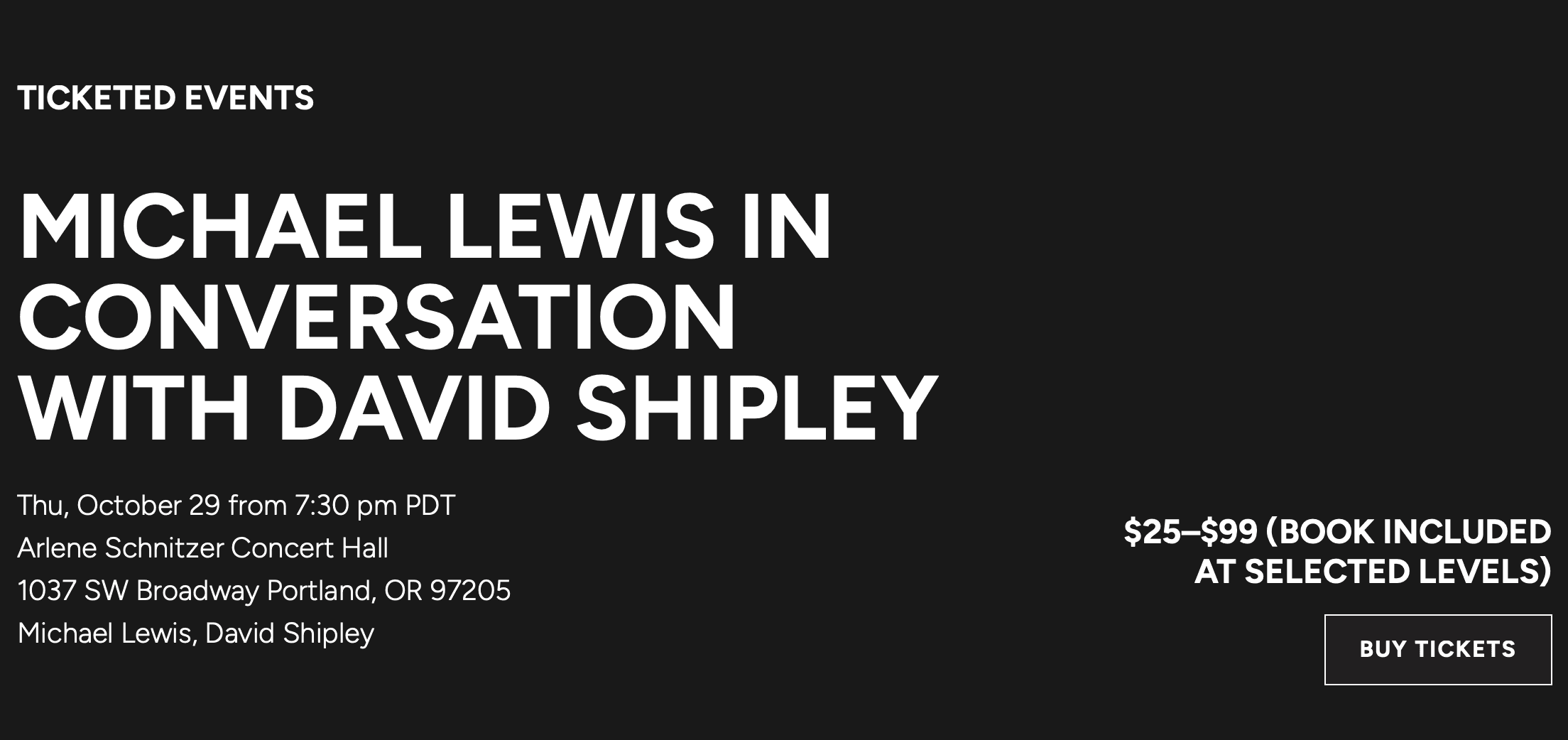 Michael Lewis in Conversation with David Shipley