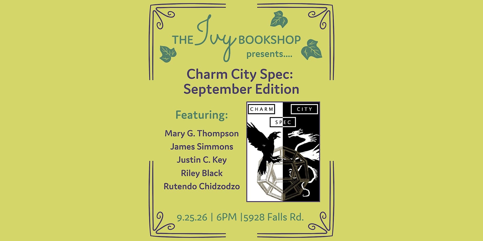 Charm City Spec: September Edition